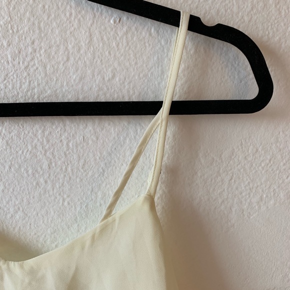 Cream Sheer Flowy Tank Top - Picture 2 of 7